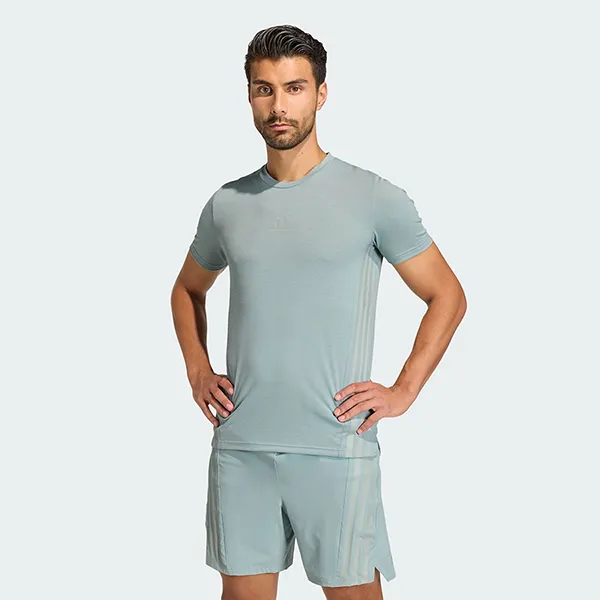 Áo Thun Nam Adidas 3-Stripes T-Shirt Designed For Training KA4805 Màu Xanh Pastel Size M