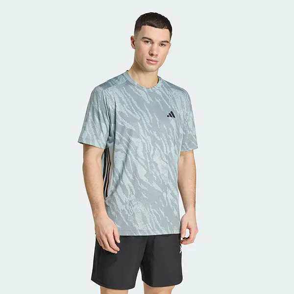 Áo Thun Nam Adidas Cool Intensity Training T-Shirt KQ7536 Màu Xanh Họa Tiết Size M