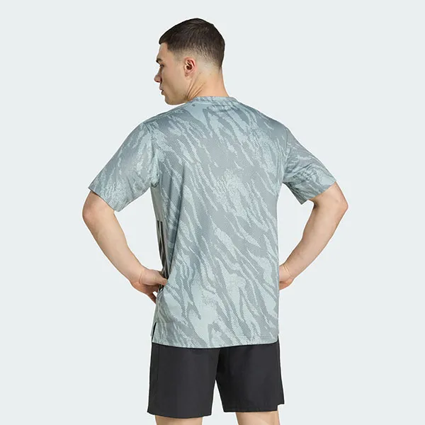 Áo Thun Nam Adidas Cool Intensity Training T-Shirt KQ7536 Màu Xanh Họa Tiết Size M