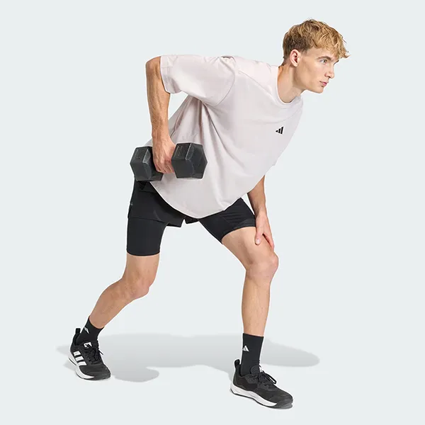 Áo Thun Nam Adidas D4T PrimeLift Essentials Workout T-Shirt KF8195 Màu Tím Nhạt Size M