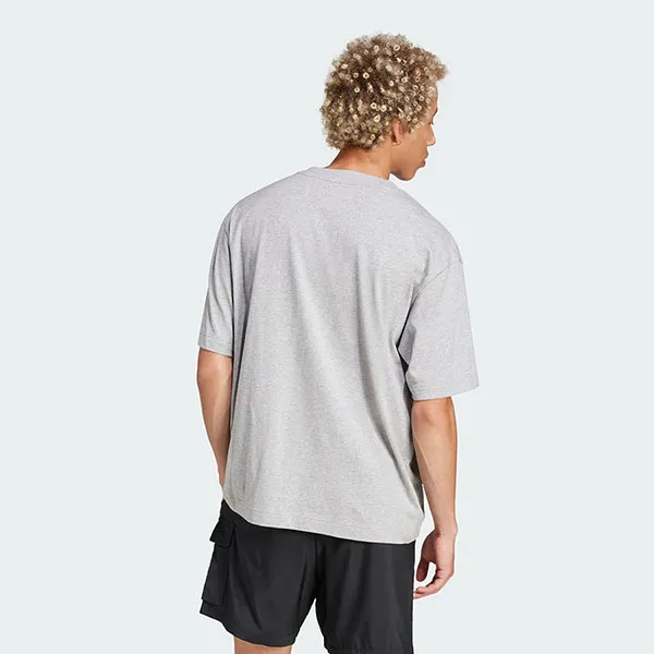 Áo Thun Nam Adidas Loose Fitting T-shirt With 3-Bar Essentials Logo JF3618 Medium Grey Màu Xám Nhạt Size S
