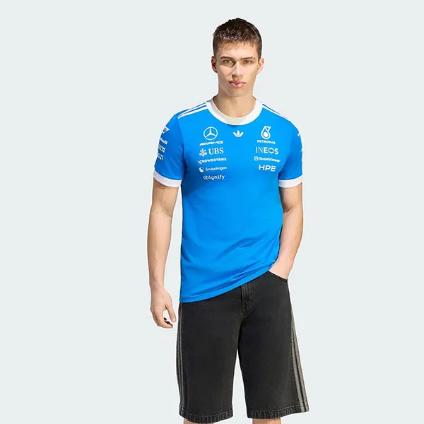 Áo Thun Nam Adidas Mercedes AMG Petronas Formula 1 Team Blue Wonder Driver Jersey KW1660 Màu Xanh Blue Size M