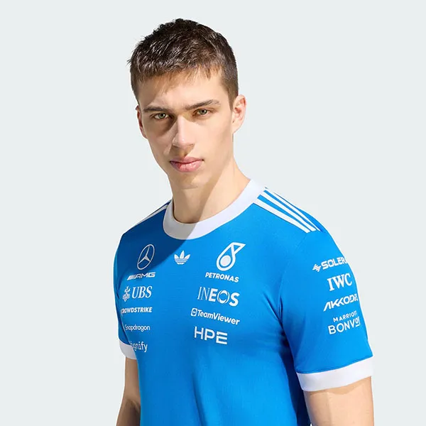 Áo Thun Nam Adidas Mercedes AMG Petronas Formula 1 Team Blue Wonder Driver Jersey KW1660 Màu Xanh Blue Size M