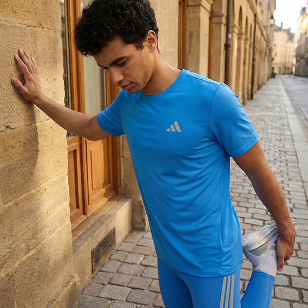 Áo Thun Nam Adidas Running Essentia T-Shirt KB5966 Màu Xanh Blue Size XL