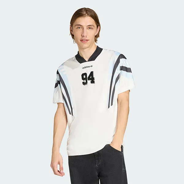 Áo Thun Nam Adidas Santiago AOP Infill Jersey KE2154 Màu Trắng Đen Size L