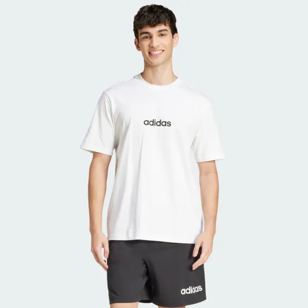 Áo Thun Nam Adidas Single Jersey Linear Essentials JE9000 Tshirt Màu Trắng Size XS
