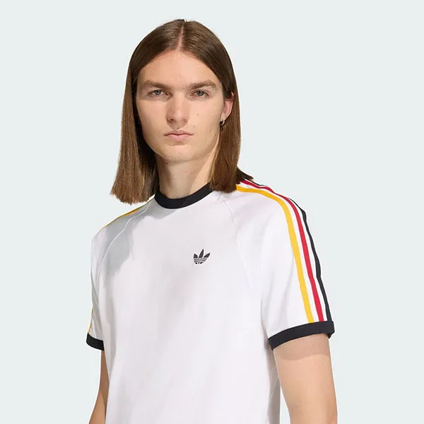 Áo Thun Nam Adidas T-shirt With 3 Stripes KC8639 Màu Trắng Size M