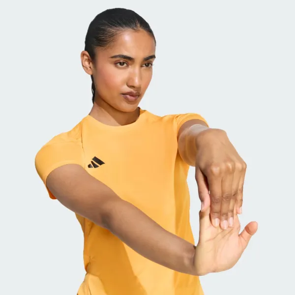 Áo Thun Nữ Adidas Adizero Essentials KA2945 Tshirt Màu Cam Sữa Size XS