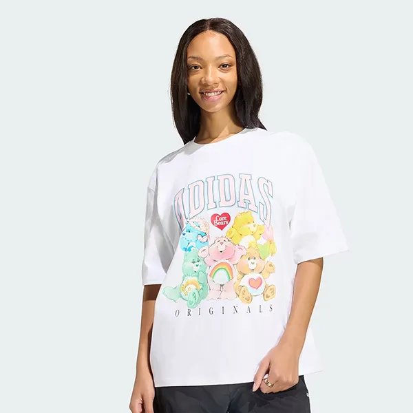 Áo Thun Nữ Adidas Care Bears Oversize T-Shirt KR1480 Màu Trắng Size M