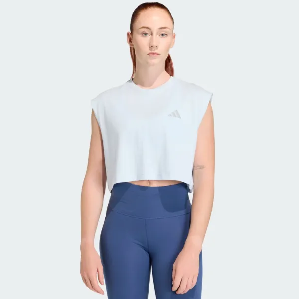 Áo Thun Nữ Adidas Crop Top Adi365 Running Essentials KA0289 Màu Xanh Nhạt Size XS