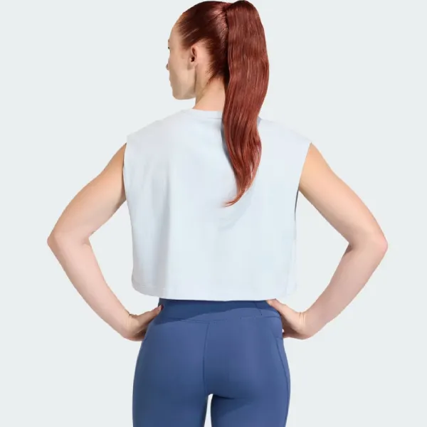 Áo Thun Nữ Adidas Crop Top Adi365 Running Essentials KA0289 Màu Xanh Nhạt Size XS