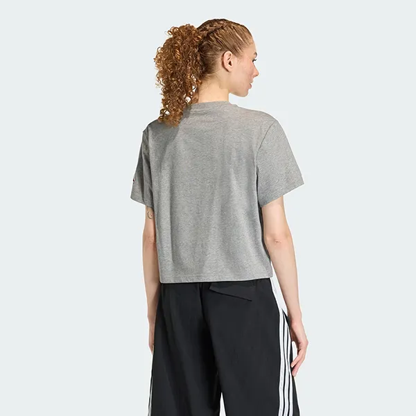 Áo Thun Nữ Adidas Food Cropped Loose Graphic T-Shirt KA5074 Màu Xám Size M