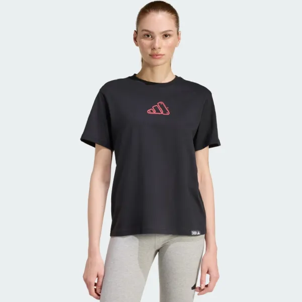 Áo Thun Nữ Adidas Graphic Adrenaline Aesthetic JZ7868 Tshirt Màu Đen Size M