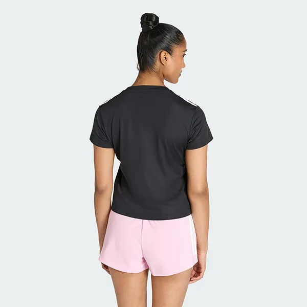 Áo Thun Nữ Adidas Hyperglam 3 Stripes Women's Training T-shirt KC7639 Màu Đen Size XL