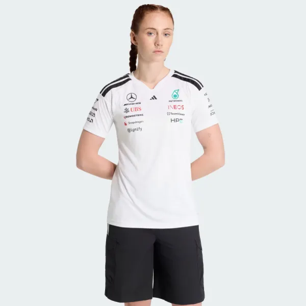 Áo Thun Nữ Adidas Mercedes-AMG Petronas Formula 1 Team Driver KF0163 TShirt Màu Trắng Size M