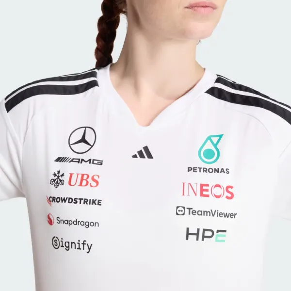 Áo Thun Nữ Adidas Mercedes-AMG Petronas Formula 1 Team Driver KF0163 TShirt Màu Trắng Size M