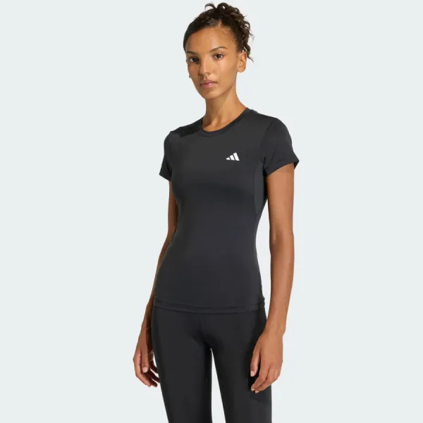 Áo Thun Nữ Adidas PrimeLift Essentials Contour Training KD0108 TShirt Màu Đen Size XS
