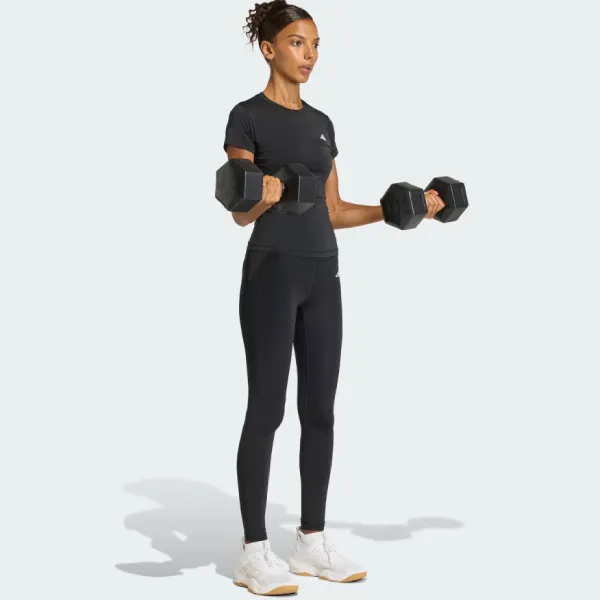 Áo Thun Nữ Adidas PrimeLift Essentials Contour Training KD0108 TShirt Màu Đen Size XS