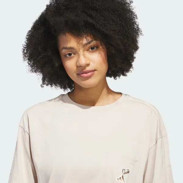 Áo Thun Nữ Adidas Summer Drink Graphic KB7188 Tshirt Màu Be Size S
