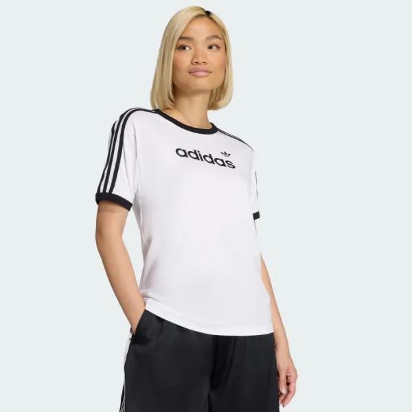 Áo Thun Nữ Adidas White Linear Tee T-Shirt KC9012 Màu Trắng Size 2XS