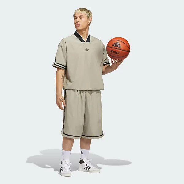 Áo Thun Unisex Adidas Originals Basketball Warm Up Top KA9350 Màu Nâu Nhạt Size M