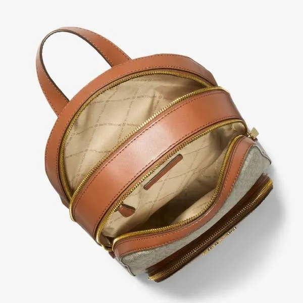 Balo Nữ Michael Kors MK Jaycee Medium Logo Backpack 35S2G8TB2B Màu Vanilla
