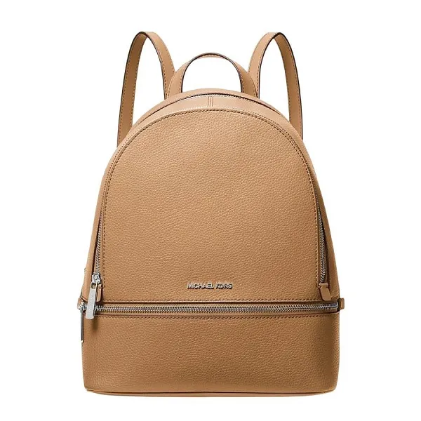 Balo Nữ Michael Kors MK Rhea Medium Pebbled Leather Backpack Màu Nâu