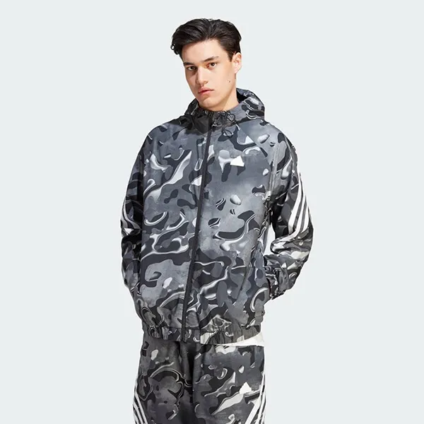 Bộ Quần Áo Nam Adidas Future Icons Allover Print IJ8843 Màu Xám Trắng Size XS (Form Âu)