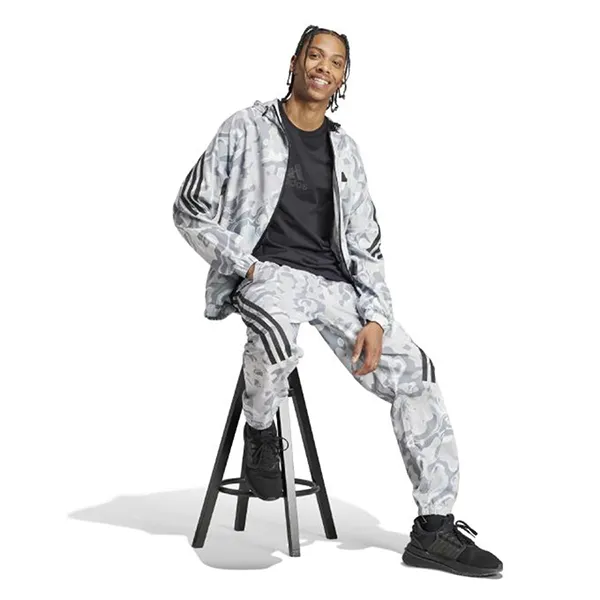 Bộ Quần Áo Nam Adidas Windbreaker IB6124 Màu Xám Size XS (Form Âu)