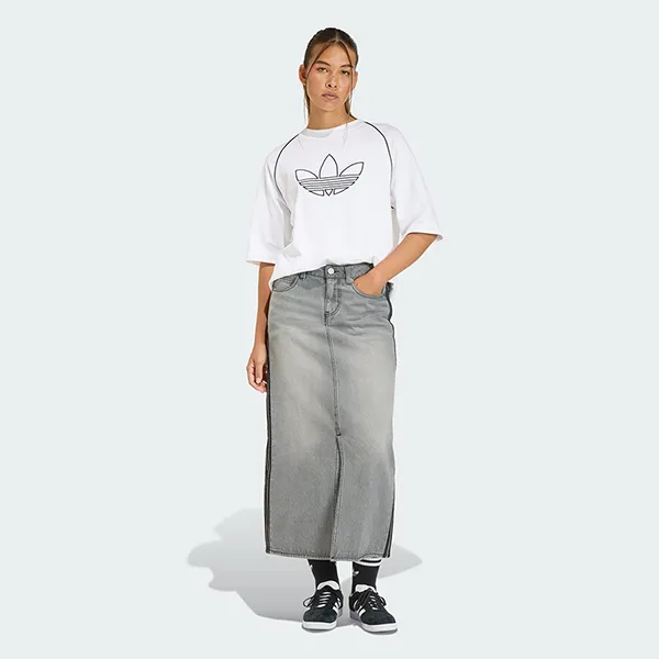 Chân Váy Nữ Adidas 3-Stripe Denim Pencil Skirt KD2929 Màu Xám Size 28