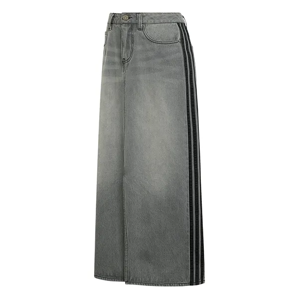 Chân Váy Nữ Adidas 3-Stripe Denim Pencil Skirt KD2929 Màu Xám Size 28