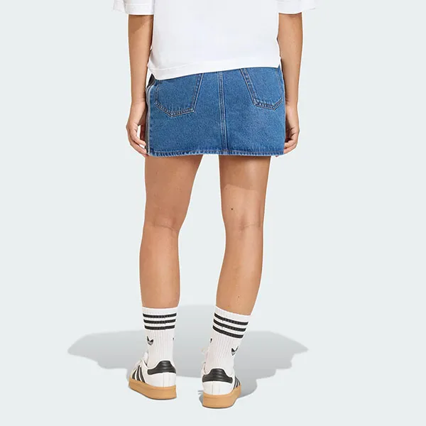 Chân Váy Nữ Adidas 3 Stripes Skirt Denim KD2901 Màu Xanh Blue Size 36