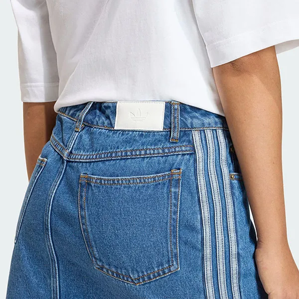 Chân Váy Nữ Adidas 3 Stripes Skirt Denim KD2901 Màu Xanh Blue Size 36