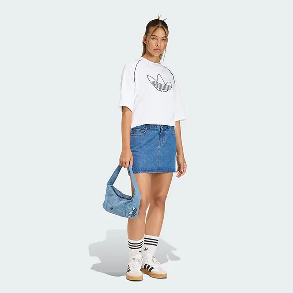 Chân Váy Nữ Adidas 3 Stripes Skirt Denim KD2901 Màu Xanh Blue Size 36