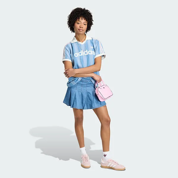 Chân Váy Nữ Adidas Denim Pleated Skirt Indigo Denim KD5523 Màu Xanh Chàm Size 32
