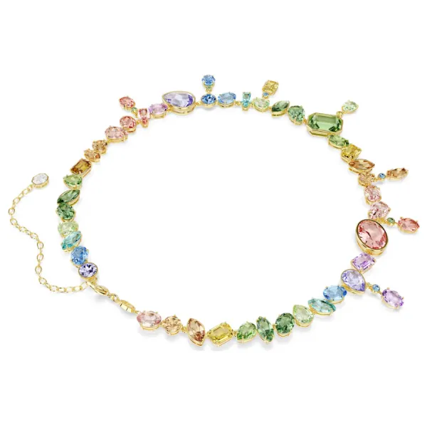 Dây Chuyền Nữ Swarovski Gema Necklace Mixed Cuts, Dangling Crystals, Multicolored, 18K Gold Finish 5737443 Phối Màu