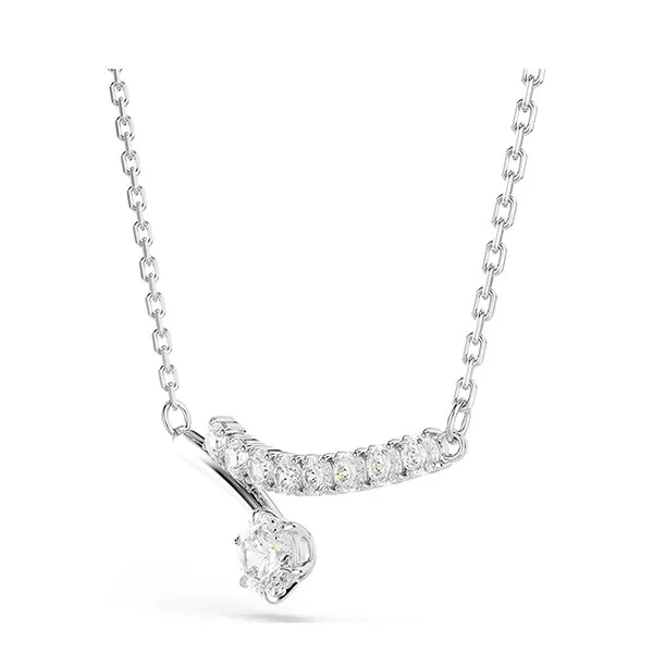 Dây Chuyền Nữ Swarovski Matrix Necklace Round Cut White Rhodium Plated 5753568 Màu Trắng Bạc