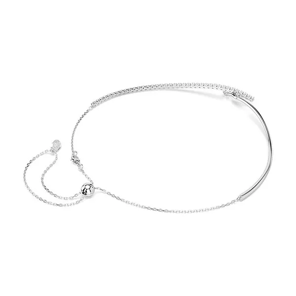 Dây Chuyền Nữ Swarovski Matrix necklace Round Cut, White, Rhodium Plated 5754020 Màu Bạc Trắng