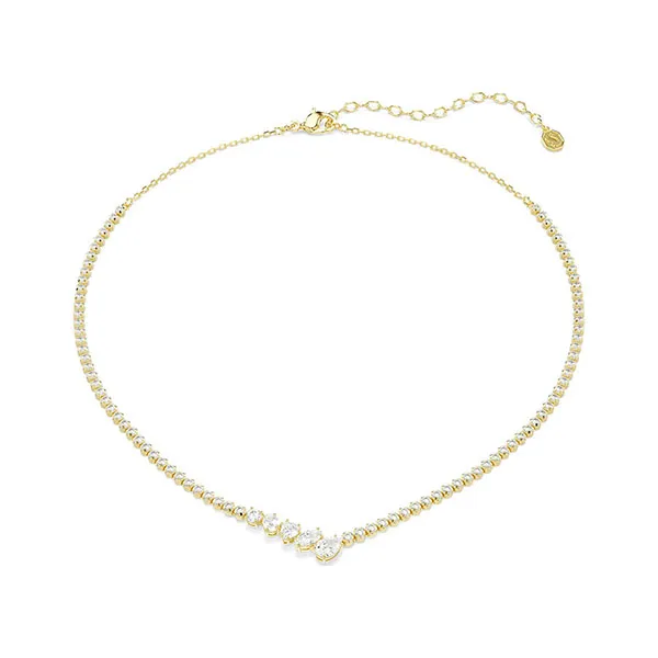 Dây Chuyền Nữ Swarovski Mesmera Necklace Mixed Cuts, White, 18K Gold Finish 5747931 Màu Vàng