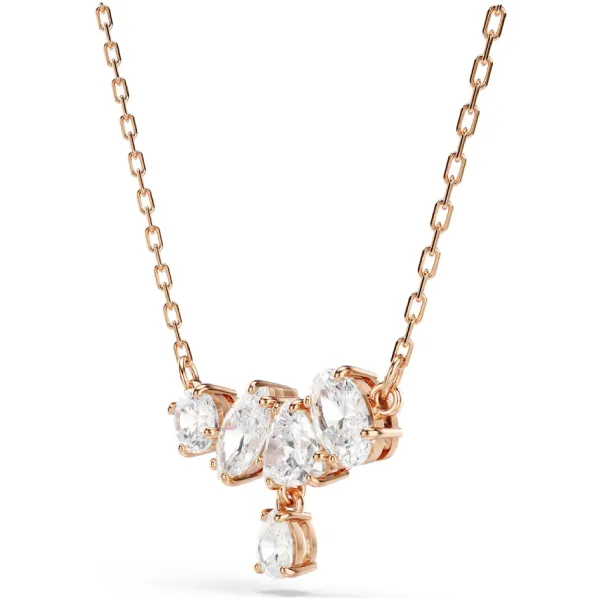 Dây Chuyền Nữ Swarovski Mesmera Necklace Mixed Cuts, White, 18K Rose Gold Finish 5747996 Màu Vàng Hồng