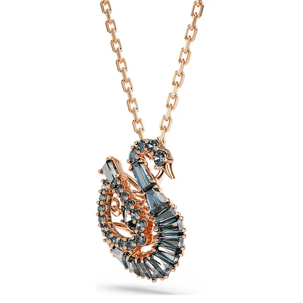 Dây Chuyền Nữ Swarovski Swan Pendant Mixed Cuts, Swan, Gray 5764882 Màu Vàng Hồng/Xám