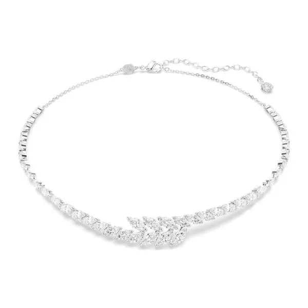 Dây Chuyền Nữ Swarovski Mesmera Necklace Marquise Cut, White, Rhodium Plated 5748004 Màu Bạc