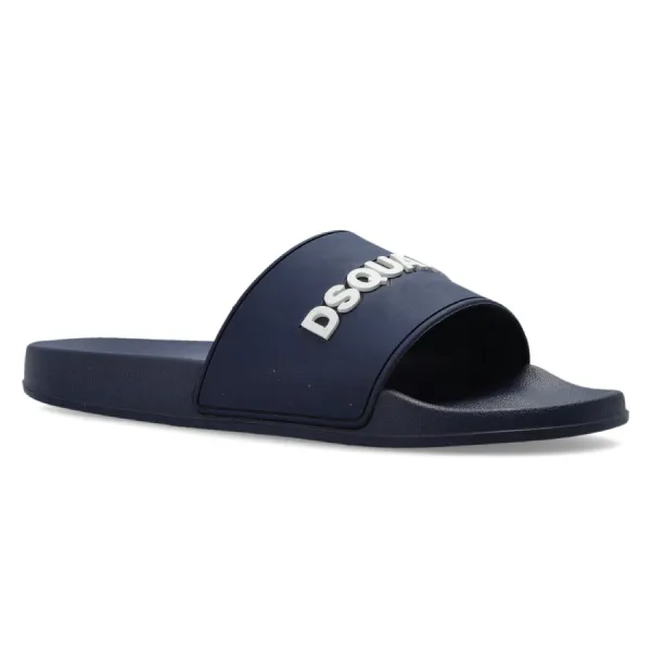 Dép Nam Dsquared2 Slides With Logo FSM0085 17208869 3085 Màu Xanh Navy Size 40