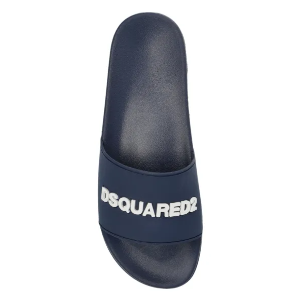 Dép Nam Dsquared2 Slides With Logo FSM0085 17208869 3085 Màu Xanh Navy Size 40