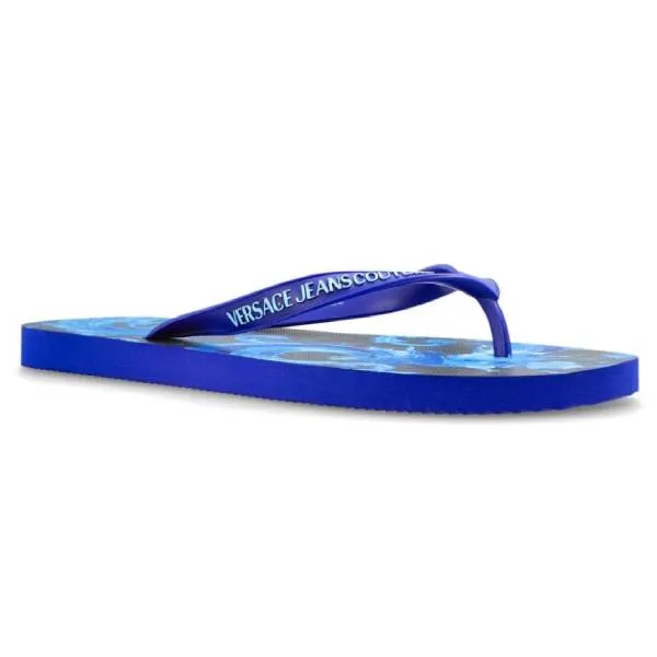 Dép Xỏ Ngón Nam Versace Jeans Couture Flip-Flops 80YA3SQ7 ZSS80 R76 Màu Xanh Blue Size 39