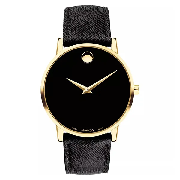 Đồng Hồ Nam Movado Museum Classic Men's Watch 40mm Màu Đen - Vàng