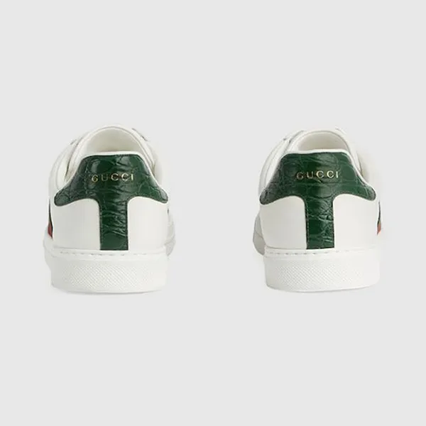 Giày Sneaker Nam Gucci Ace ‘White’ ‎757892-AACAG-9055 Màu Trắng Xanh Size 41
