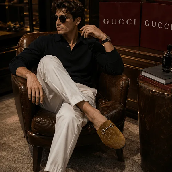Giày Sục Gucci Brown Suede Slippers 850140AAFQV21182118 Màu Nâu Size 40