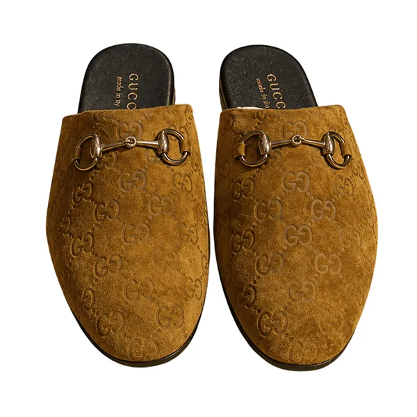 Giày Sục Gucci Brown Suede Slippers 850140AAFQV21182118 Màu Nâu Size 40