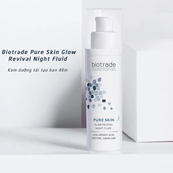 Kem Dưỡng Ban Đêm Phục Hồi Độ Rạng Rỡ Và Trẻ Hóa Da Biotrade Pure Skin Glow Revival Night Fluid 50ml